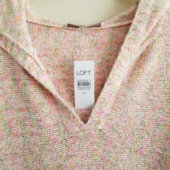 LOFT MARBLED HOODIE SWEATER - Picture 5 of 6